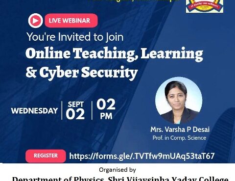 Join Free Webinar on тАЬOnline Teaching, Learning and Cyber SecurityтАЭ